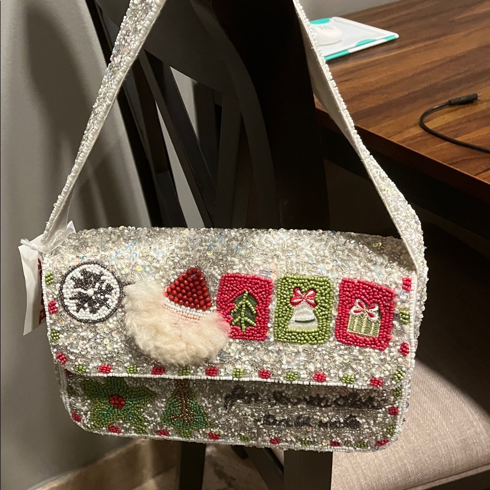 Viral TJ Maxx Christmas Beaded Shoulder Bag